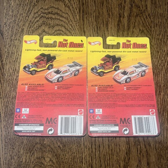 New Lot Of 2 Hot Wheels 2011 Hot Ones '56 Chevrolet - Metallic Blue with Flames - Picture 2 of 7